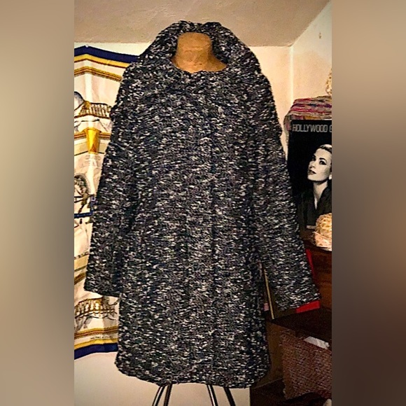 Vintage- Excelled - tweed  coat - vintage 40’s style - size large, big collar - Picture 11 of 11